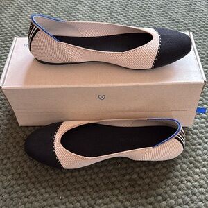 Rothy’s “The Square” flexible flats in Tuxedo- size 9.5- only worn once